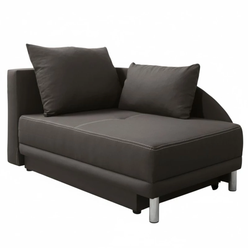 Kinderschlafsofa ANASTAZJA – dunkelgrau, links