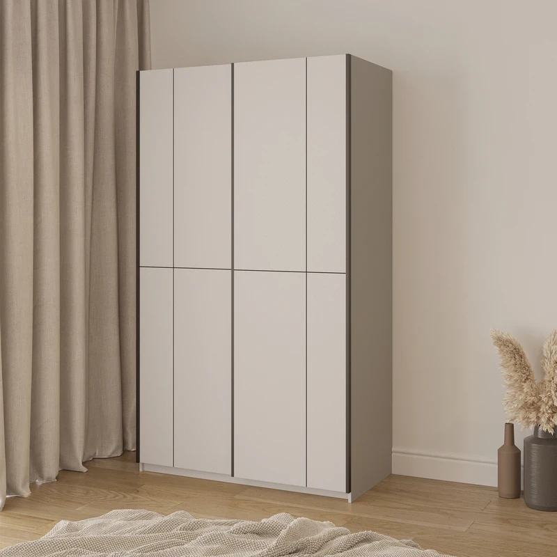 Kleiderschrank 120 cm DEVORAH mit Schiebetüren - Kaschmir