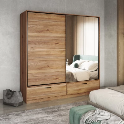 Spiegelschrank 180 cm CROWEL - Eiche mauvella