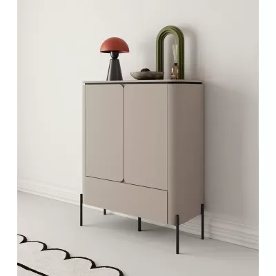 Kommode mit Türen und Schublade CARINE - beige