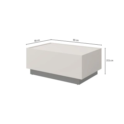 Ausziehbarer Couchtisch DENALI – Kaschmir/Schwarz