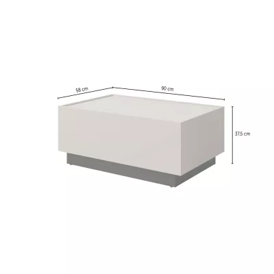 Ausziehbarer Couchtisch DENALI – Kaschmir/Schwarz
