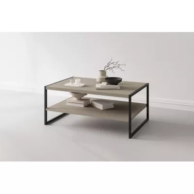 Breiter Couchtisch DENALI – beige/schwarz