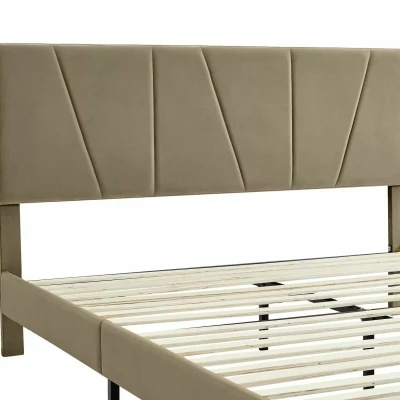 Doppelbett mit Polsterung 160x200 ARLETTE - beige