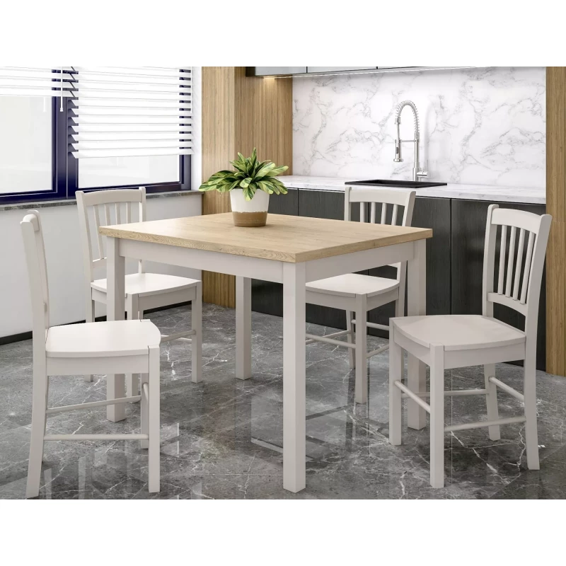 Quadratischer Esstisch ANTHONY - Eiche Cremona / Kaschmir