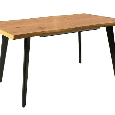 Ausziehbarer Esstisch 120(180)x80 DORIAN - Eiche / Schwarz