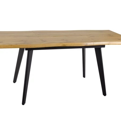 Ausziehbarer Esstisch 150(210)x90 DORIAN - Eiche / Schwarz