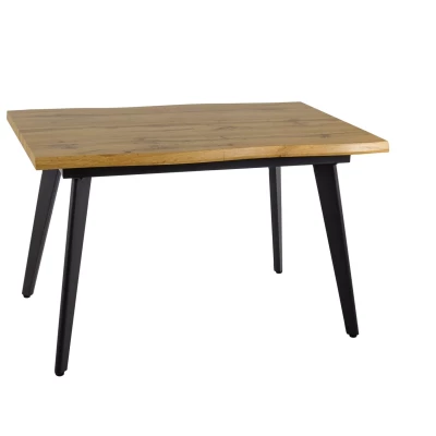 Ausziehbarer Esstisch 150(210)x90 DORIAN - Eiche / Schwarz