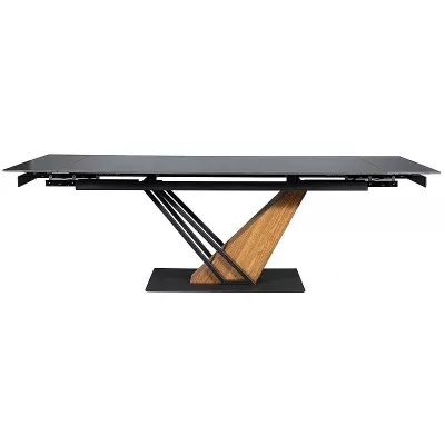 Designer-Esstisch FARES – Schwarz/Esche