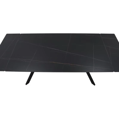 Ausziehbarer Esstisch 160(220)x90 EDITHA - schwarz