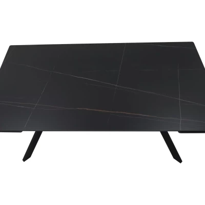 Ausziehbarer Esstisch 160(220)x90 EDITHA - schwarz