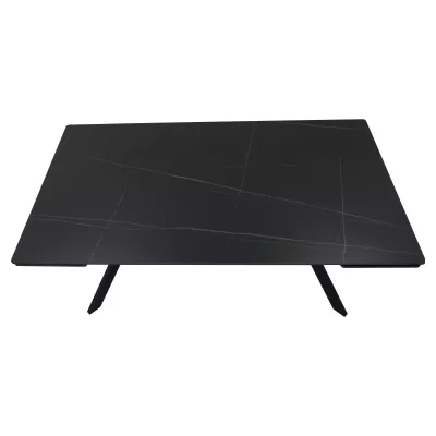 Ausziehbarer Esstisch 160(220)x90 EDITHA - schwarz