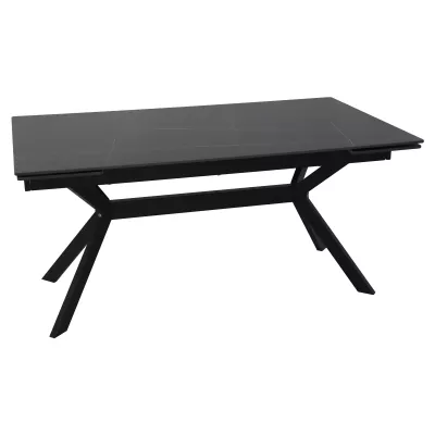 Ausziehbarer Esstisch 160(220)x90 EDITHA - schwarz