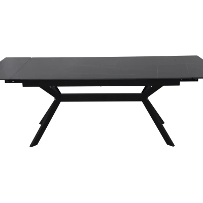 Ausziehbarer Esstisch 160(220)x90 EDITHA - schwarz