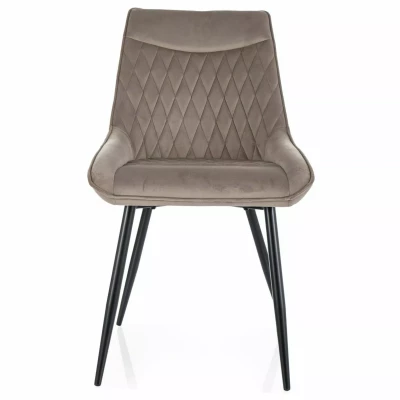 MAELIE Polsterstuhl für Esszimmer - beige/schwarz