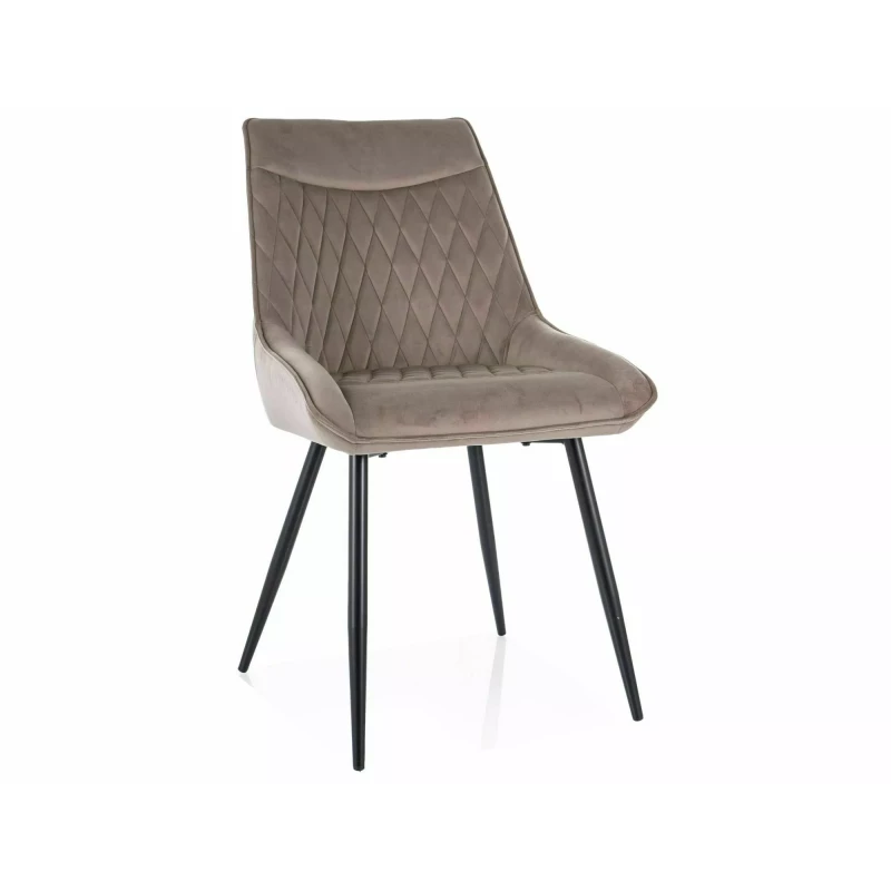 MAELIE Polsterstuhl für Esszimmer - beige/schwarz