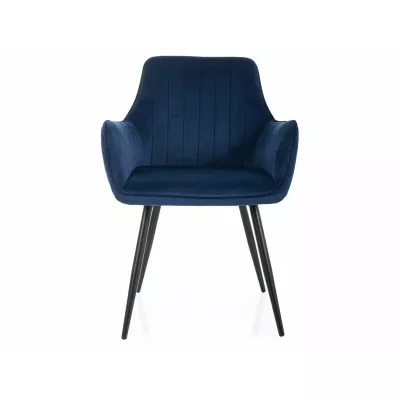 VANGELI Polsterstuhl für Esszimmer - blau/schwarz