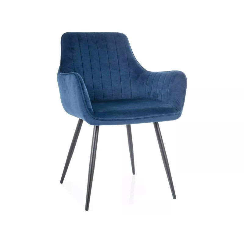 VANGELI Polsterstuhl für Esszimmer - blau/schwarz