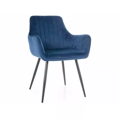 VANGELI Polsterstuhl für Esszimmer - blau/schwarz