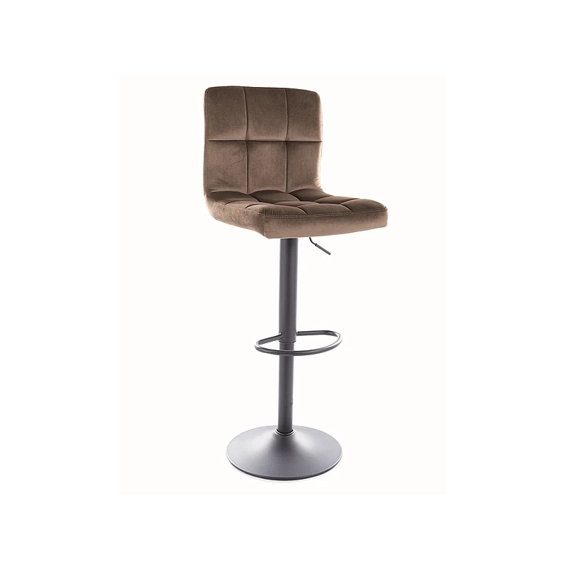 LEONORA Barhocker – Dunkelbeige/Schwarz