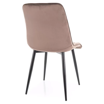 LYA Polsterstuhl für Esszimmer – Cappuccino/Schwarz