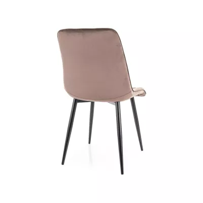 LYA Polsterstuhl für Esszimmer – Cappuccino/Schwarz