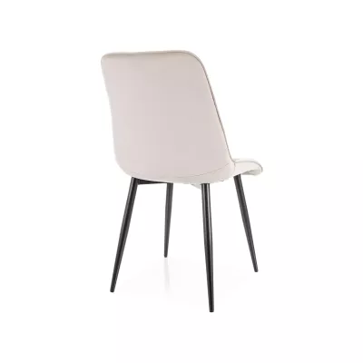 LYA Polsteresszimmerstuhl – hellbeige/schwarz