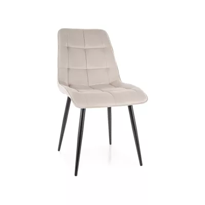 LYA Polsteresszimmerstuhl – hellbeige/schwarz