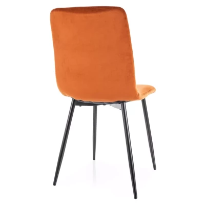 Esszimmerstuhl DOMINICA - orange / schwarz