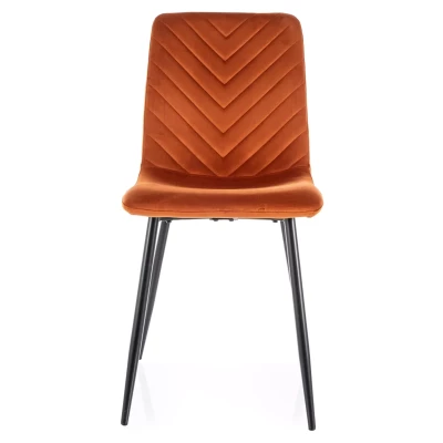 Esszimmerstuhl DOMINICA - orange / schwarz