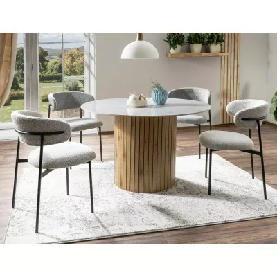 DOMENICA 2 Polsterstuhl für Esszimmer - grau/schwarz