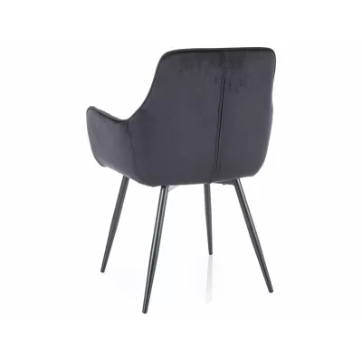 DORKAS Polsterstuhl für Esszimmer - Petrol/Schwarz