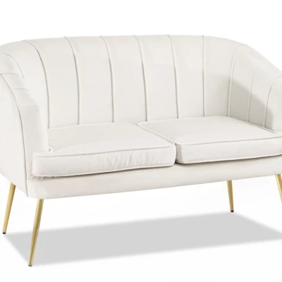 RUBRAS Zweisitzer-Sessel – Creme/Gold