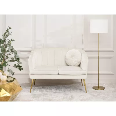 RUBRAS Zweisitzer-Sessel – Creme/Gold