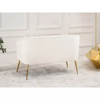 RUBRAS Zweisitzer-Sessel – Creme/Gold
