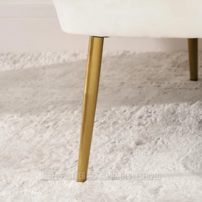 RUBRAS Zweisitzer-Sessel – Creme/Gold