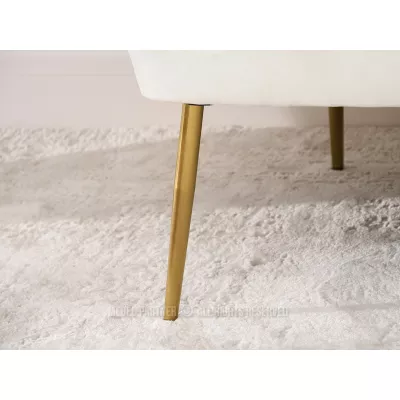 RUBRAS Zweisitzer-Sessel – Creme/Gold