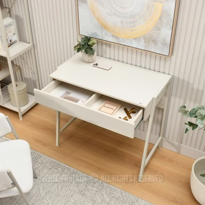 Schreibtisch mit Schublade ARGI - creme