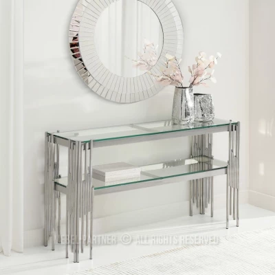 Luxuriöser Konsolentisch ACHIM – Silber