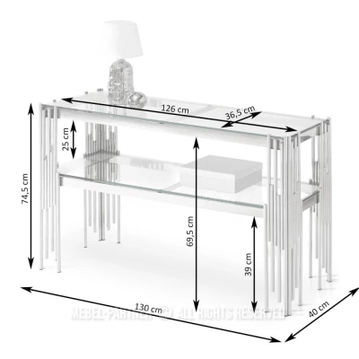 Luxuriöser Konsolentisch ACHIM – Silber
