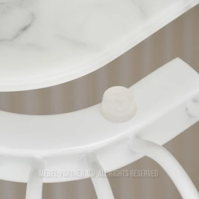Designer-Konsolentisch IRAKLI – weißer Marmor / weiß