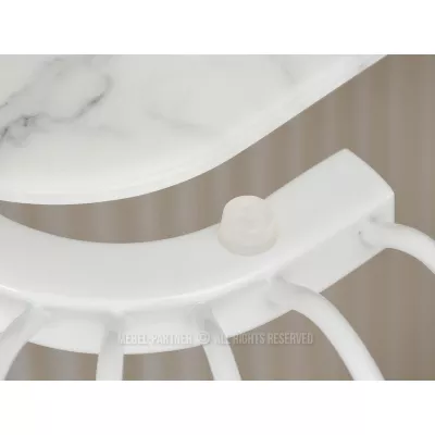 Designer-Konsolentisch IRAKLI – weißer Marmor / weiß