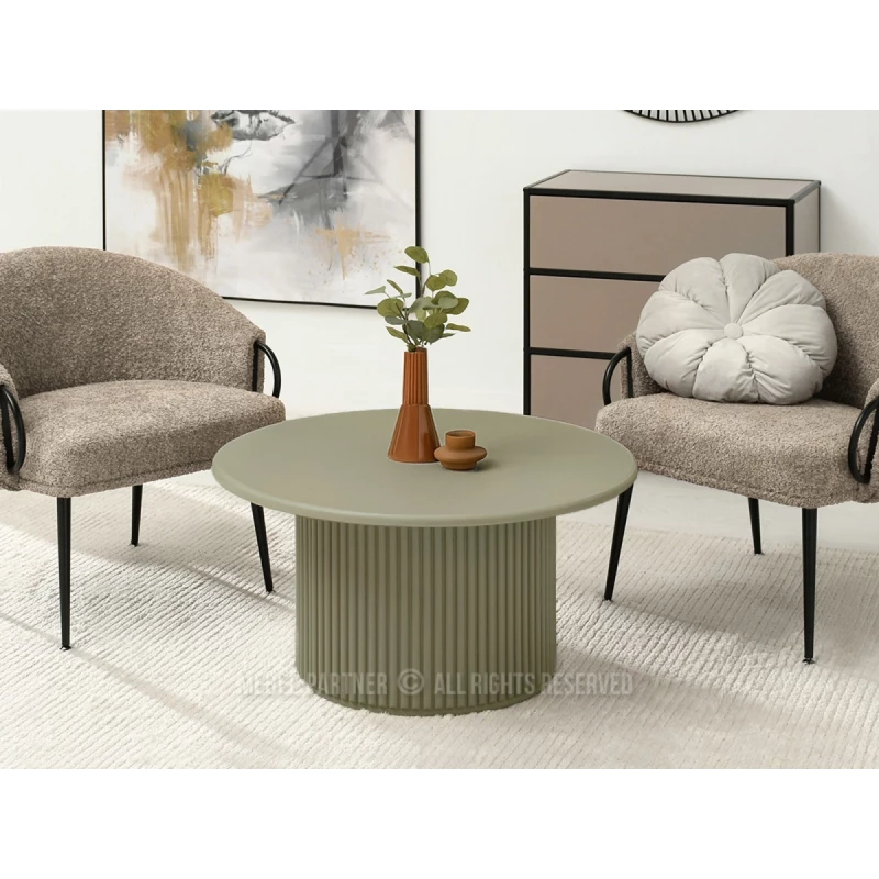 Runder Couchtisch ALBAN - grün