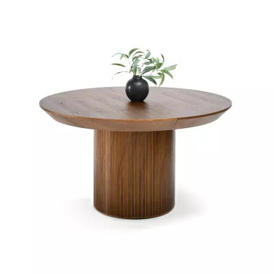 Runder Ausziehtisch 130 (180) x 130 cm, Eberesche - Walnuss