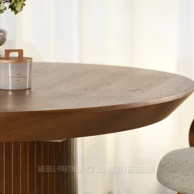 Runder Ausziehtisch 130 (180) x 130 cm, Eberesche - Walnuss