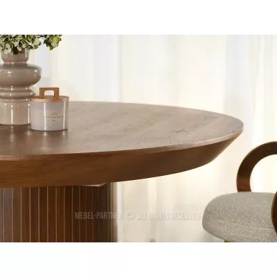 Runder Ausziehtisch 130 (180) x 130 cm, Eberesche - Walnuss