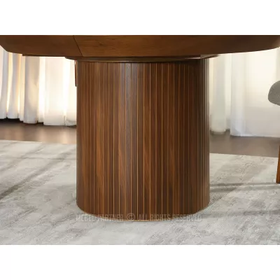 Runder Ausziehtisch 130 (180) x 130 cm, Eberesche - Walnuss