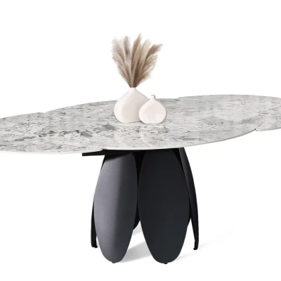 Designer-Esstisch BAWER – grau/schwarz