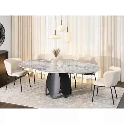 Designer-Esstisch BAWER – grau/schwarz