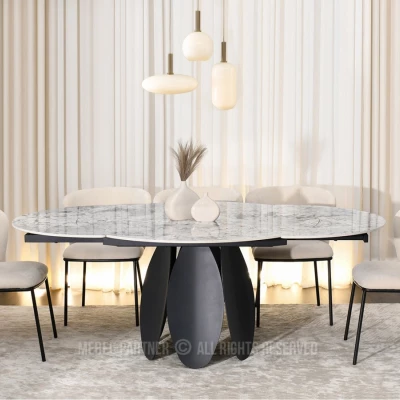 Designer-Esstisch BAWER – grau/schwarz